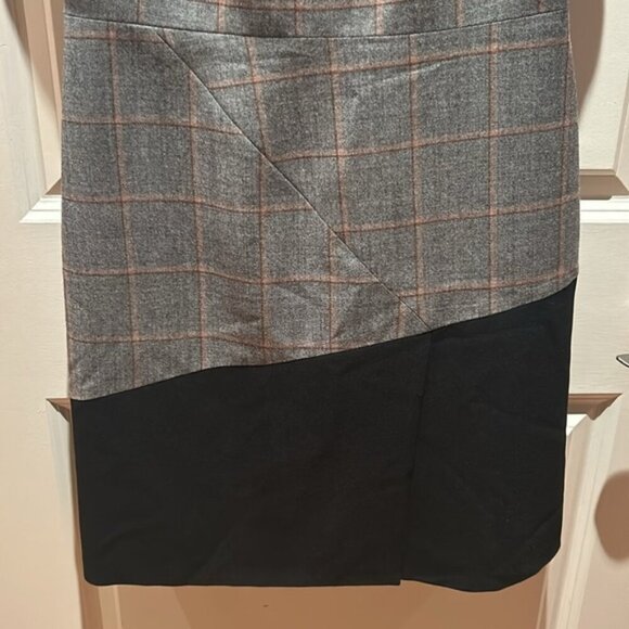 JUDITH & Charles wool blend sleeveless Color block sheath dress 6 made in Canada - Picture 6 of 11